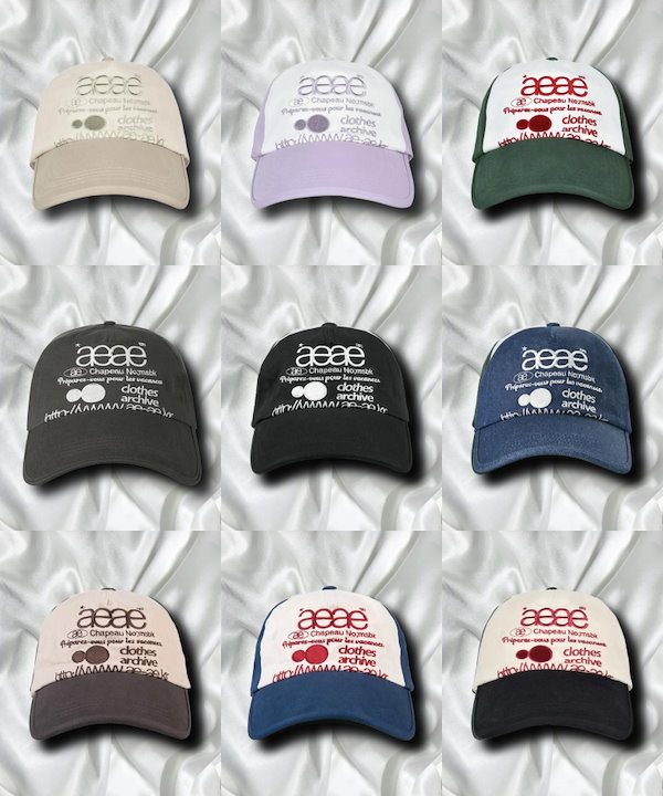 帽子 aeae WEB LOGO 5PANNEL CAP BLUE/RED 에이이에이이(AEAE) WEB LOGO 5PANNEL CAP [BLUE/RED] - 사이즈