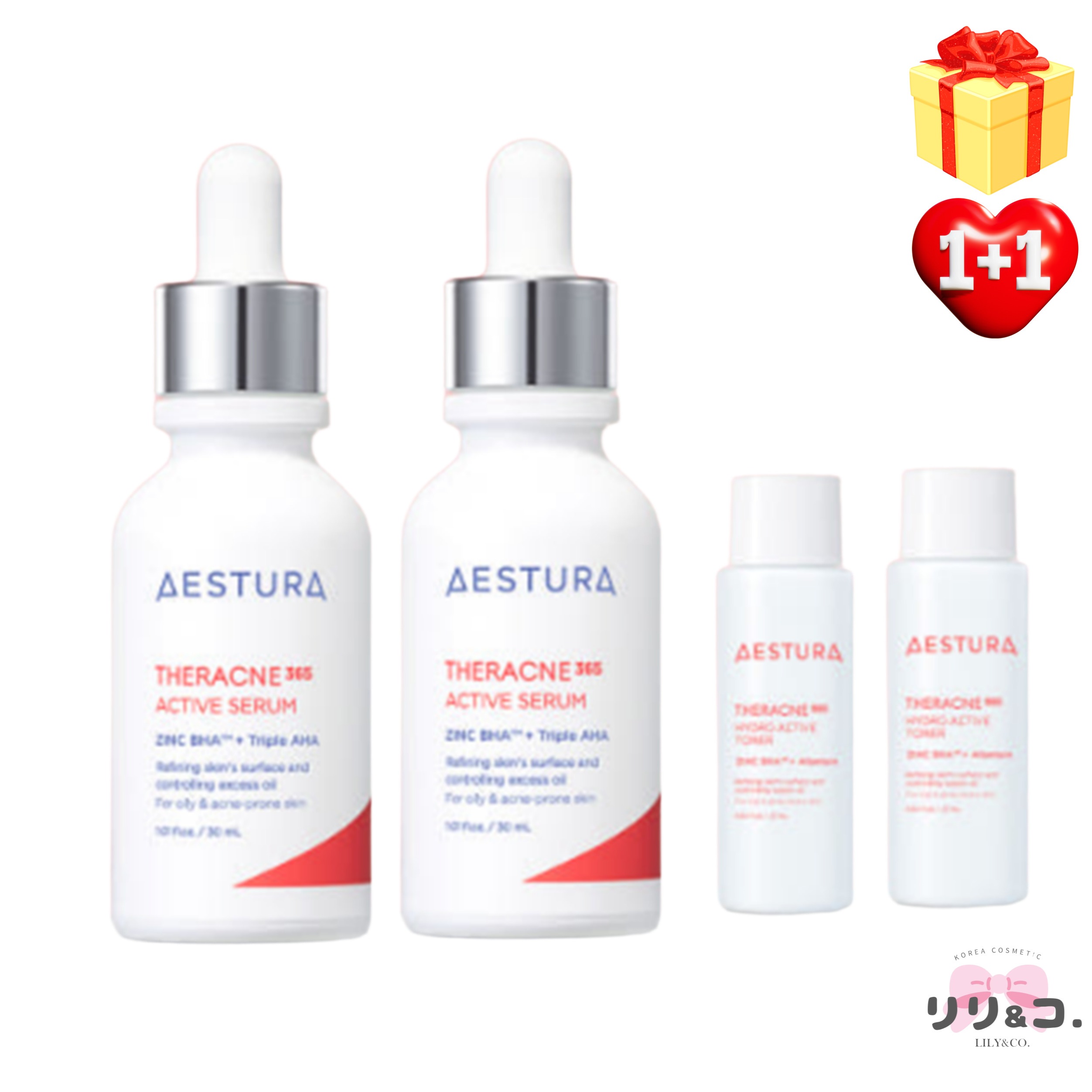 [1+1 ゆらぎ肌ケア] テラクネ365 アクティブ セラム 30ml＋30ml 合計60ml 正規品 バリアサポート 美容液 保湿 赤みケア ニキビ跡 ブラックヘッド 毛穴 韓国コスメニキビ-ニキビ 8,564円