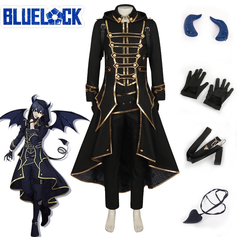 藍監天使与悪魔cos服BLUELOCK悪魔潔世一そろいコスプレアニメスーツ