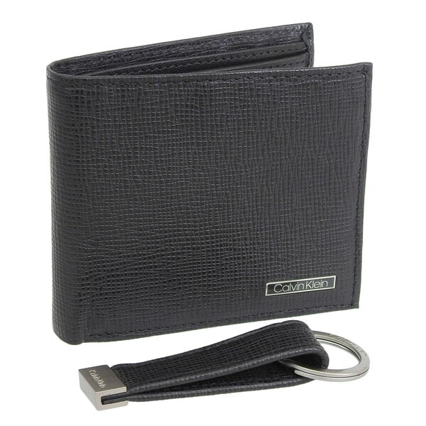 Calvin Kleinカルバンクライン 財布 メンズ 二つ折り財布 キーリングセット レザー ブラック Coin Pocket Billfold with Key Fob 31CK330014 CALVIN KLEIN