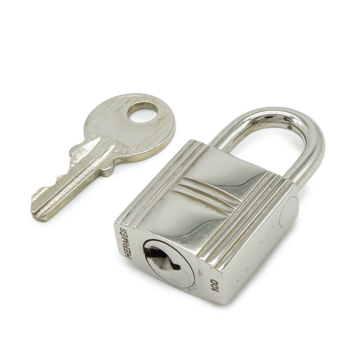 カデナ パドロック 南京錠 No.100 鍵 カギ キー付き メタル シルバ