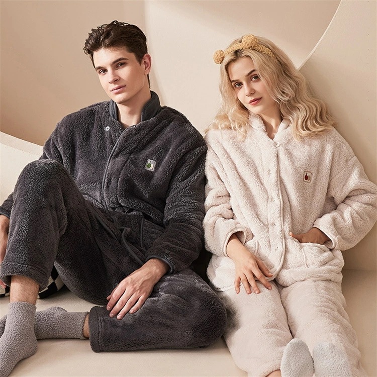 【男女兼用】 パジャマ ルームウェア メンズ レディース 上下セットペア もこもこ 夫婦 ペアルック お揃い長袖ボア かわいい カップル ふわふわ ふわもこ ゆったり 秋 冬 部屋着 起毛