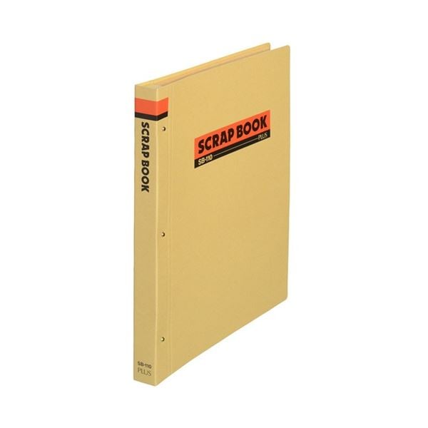 (まとめ) プラス スクラップブック(両面クラフト紙) A4タテ 台紙30枚付 背幅25mm SB-110 1冊 (×20セット)