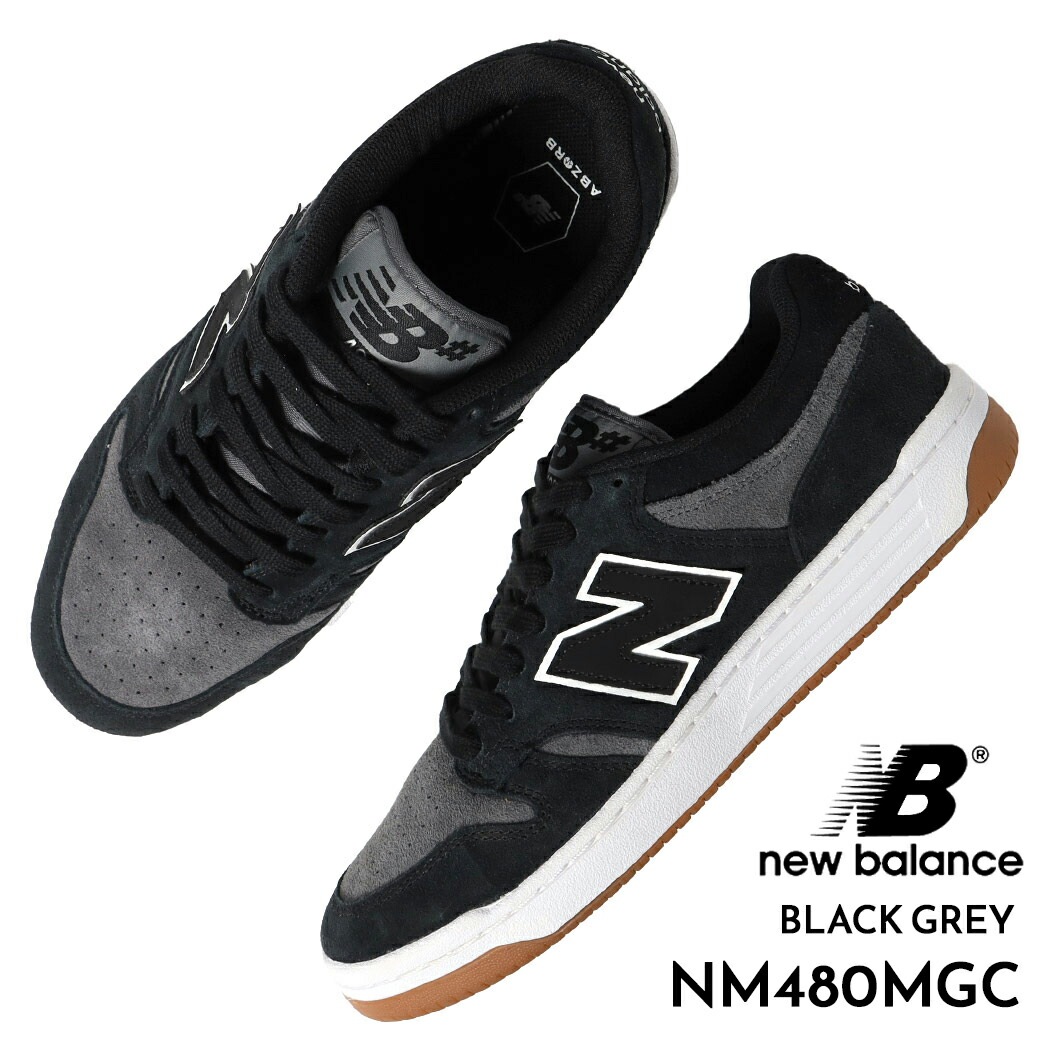 海外限定 NEW BALANCE NUMERIC NM480MGC BLACK GREY ニューバランス ヌメリック スニーカー ( 日本未発売 黒 ブラック グレー )