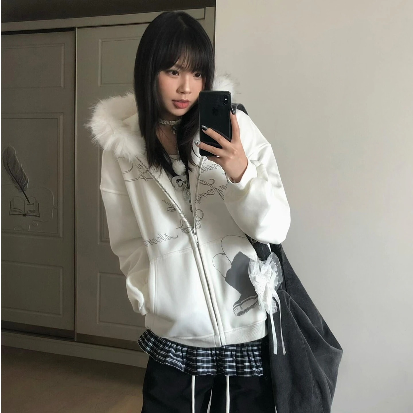 25 韓国っぽ 防寒 暖かい厚手 2type 裹起毛 アウタートレンド かわいい レディース ブルゾンフード付きロング丈 長袖トップスカジュアルファッション系フルカラーダコーデトラック