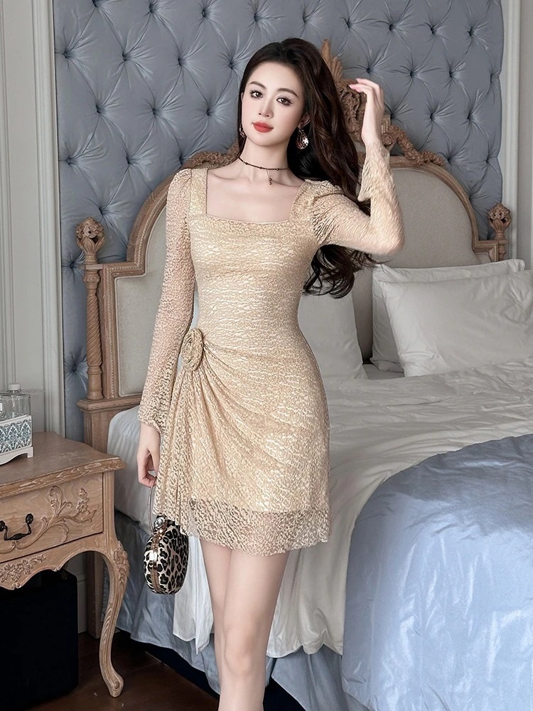 キャバ メガ割 結婚式 卒業式 ウェディング セクシー 二次会 シワ 大人 パーティー ドレス 同窓会 2025秋 演奏会 披露宴 レース