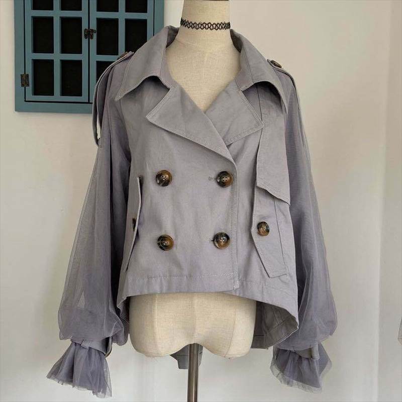 アウター ドッキングフリルコート エイココンドウ エターナリー