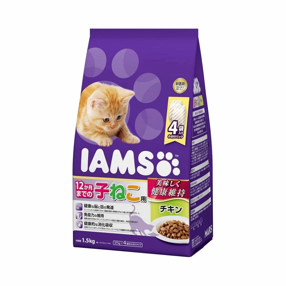 【6個セット】 マースジャパンリミテッド アイムス 12か月までの子ねこ用 チキン 小粒 1.5kg