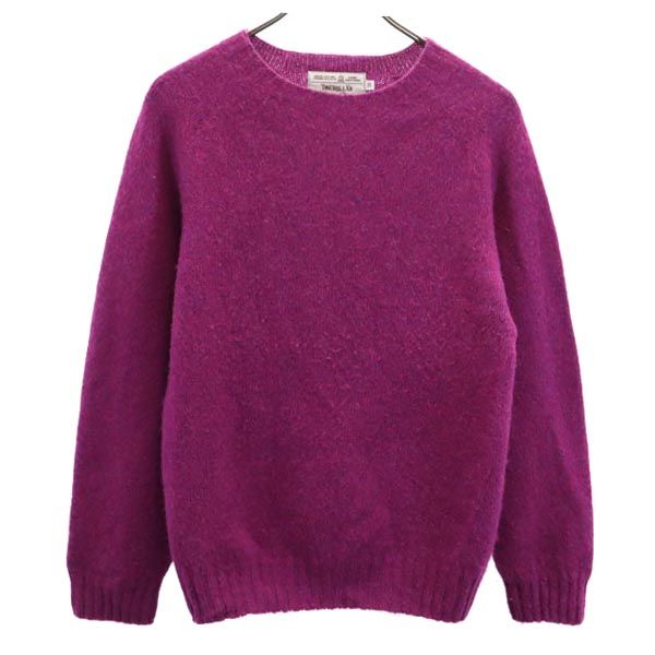英国製 長袖 セーター 38 パープル系 ニット レディース