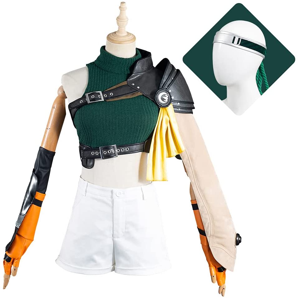 ユフィキサラギコスプレリメイクYuffie Kisaragiユフィ衣装ハロウィンコスチュー仮装撮