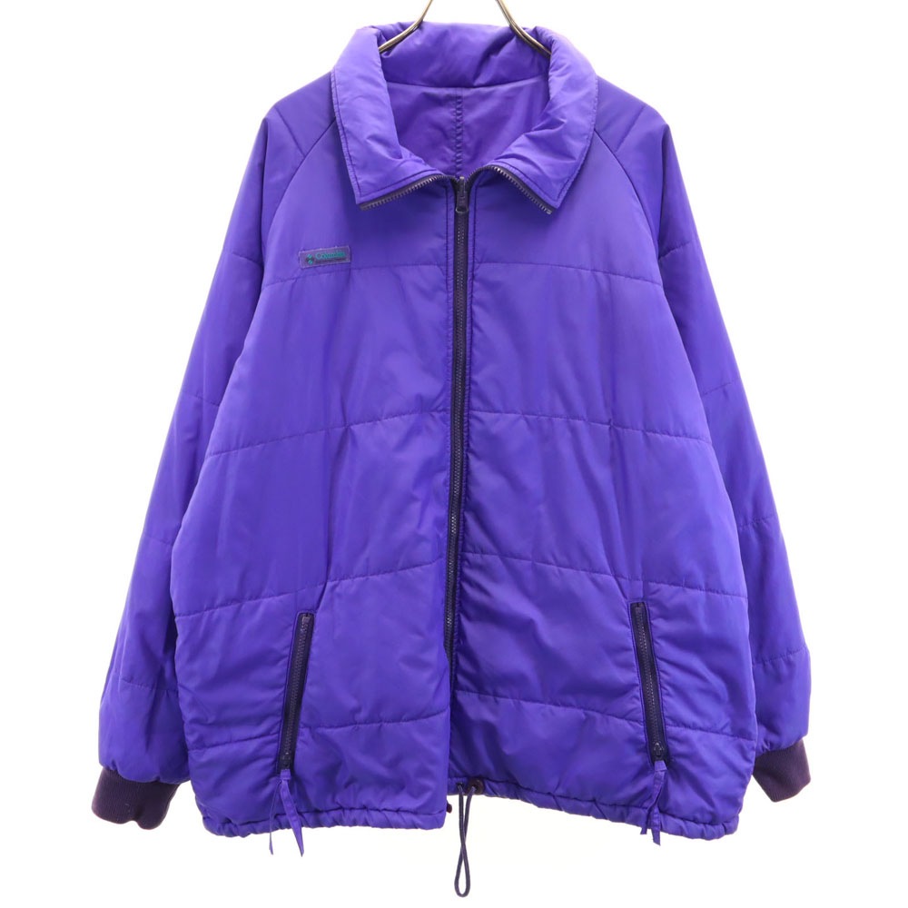 80s 90s オールド リバーシブル 中綿ジャケット XL パープル アウトドア メンズ