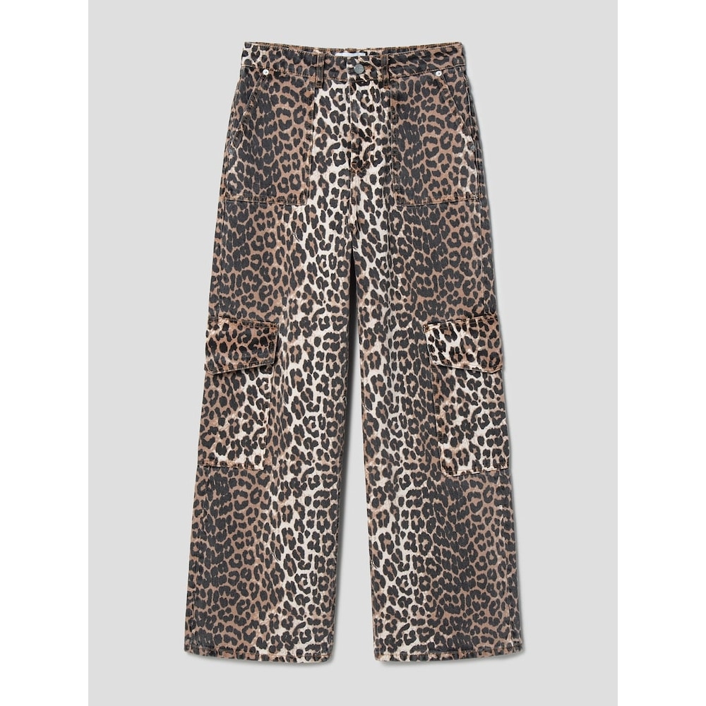 GANNI Print デニムアンジ-ブラウン FW24-QN4721C01D