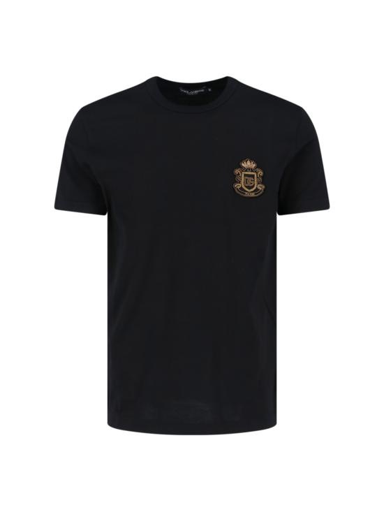 DOLCE & GABBANA Men T-Shirts G8PT1Z G7PZU N0000 Black
