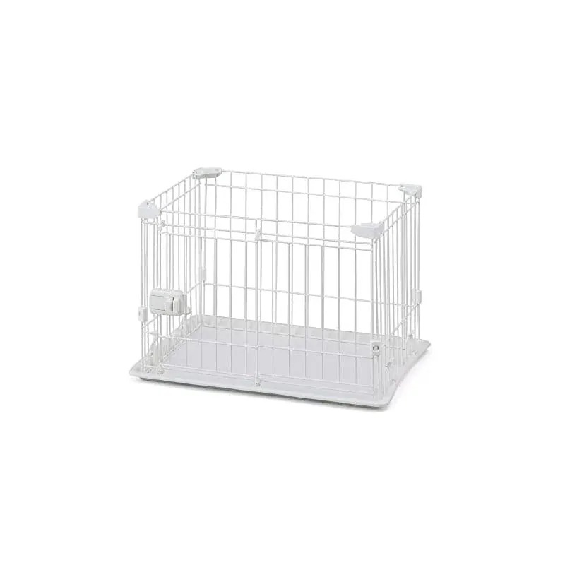 【即納】アイリスオーヤマ 犬 サークル システムサークルトレー付き STS-400T ホワイト 超小型犬用 幅60奥行45高さ41cm