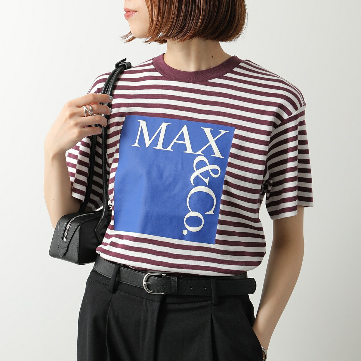 MAX MARA MAX&CO KIDS マックスマーラ マックス＆コー キッズ Tシャツ MX0192 MX046 レディース ガールズ 半袖 カットソー ロゴT ボーダー MXC18