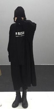 5108.ロング丈ニットコート（ブラック）2019 春夏 sale アウター 美ライン おしゃれ ガウン オフィス ビジネス お出かけ 女子会 普段使い 通勤 通学
