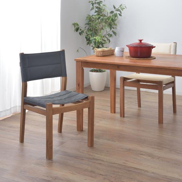 ダイニングチェア チェア 椅子 イス ダイニング アウトドア風 アカシア材 天然木 軽量 持ち運び 取っ手付き メッシュ生地 ベランダ ナチュラル シンプル