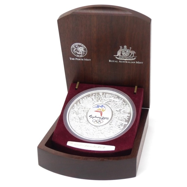 シドニーオリンピック 記念銀貨 記念メダル 純銀 エリザベス2世 2000年 【中古】(65934)