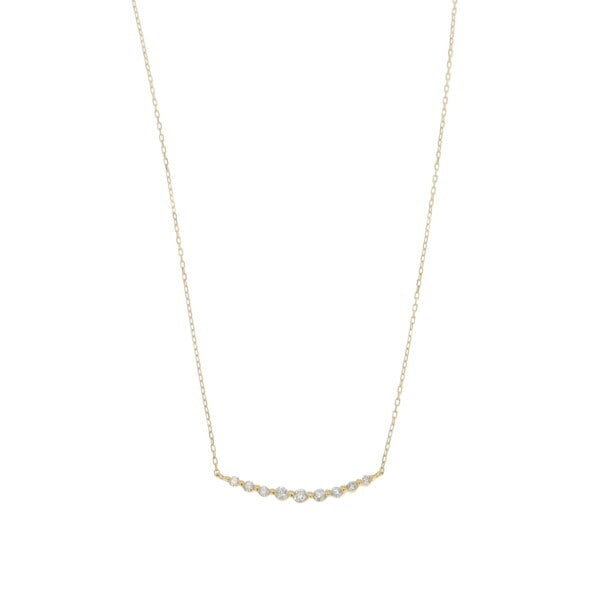 18金 イエローゴールド ダイヤモンド ネックレス 0.1ct DN11358BYG