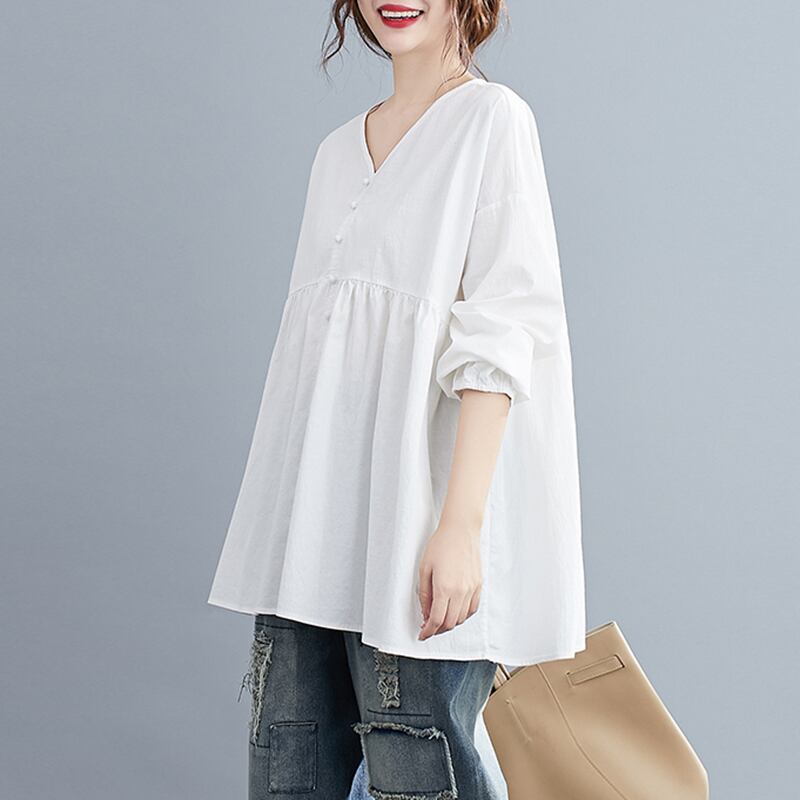 ネックギャザーブラウス トップス ブラウス 長袖 l フレア Aライン 綿 麻 リネン かわいい 大人可愛い シンプル カジュアル 大人 おしゃれ お洒落 大人可愛い 大人女子 こなれ感 無 5,529円