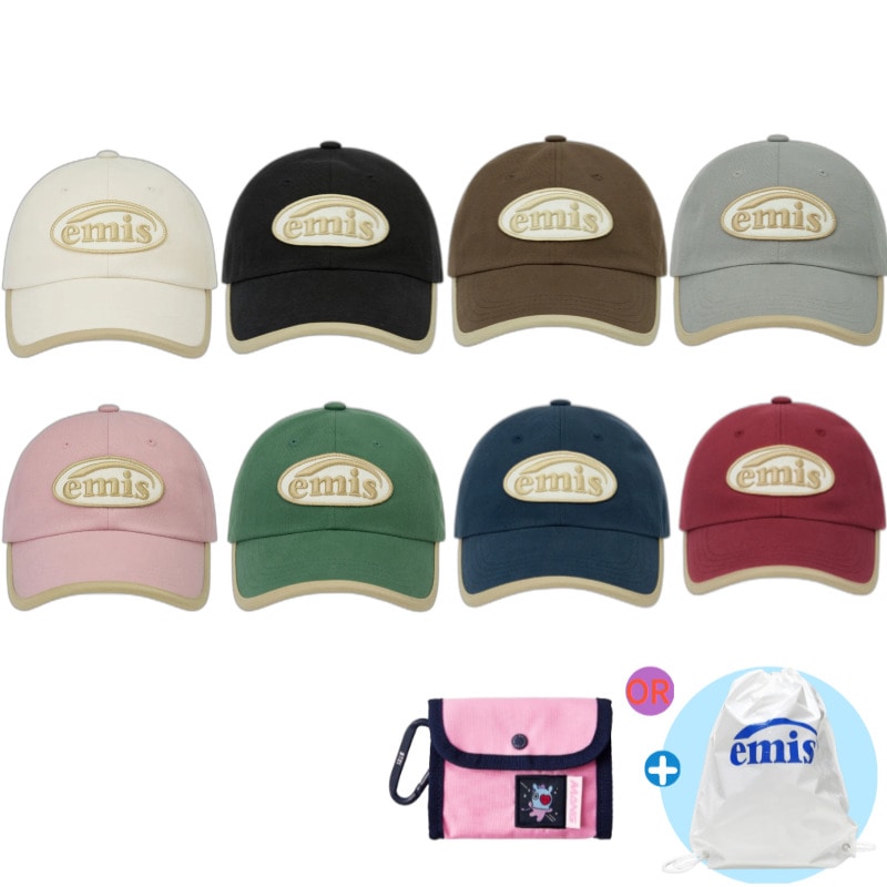 [ストリングバックパック贈呈]韓国の人気帽子 BEIGE TRIMMING BALL CAP 8色