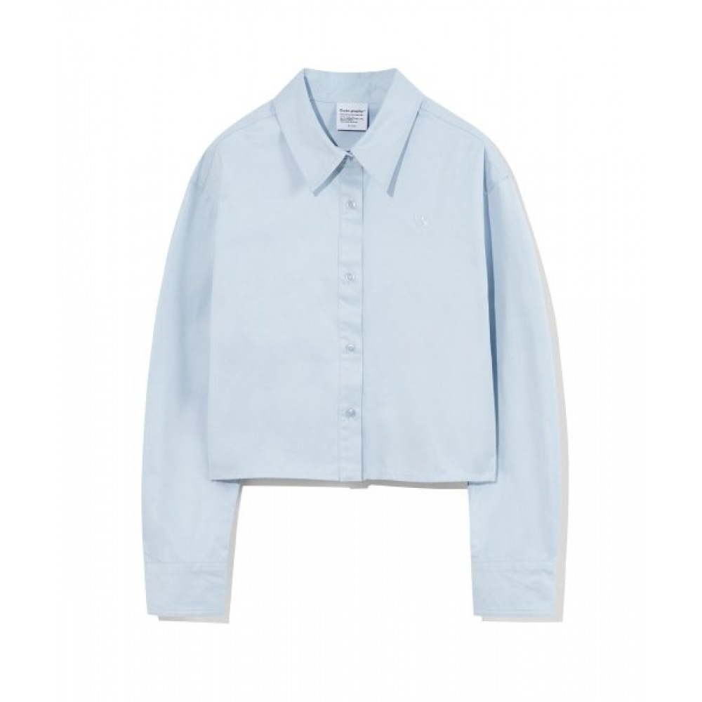 CODEGRAPHY コットン クロップ シャツ スカイブルー モデル名