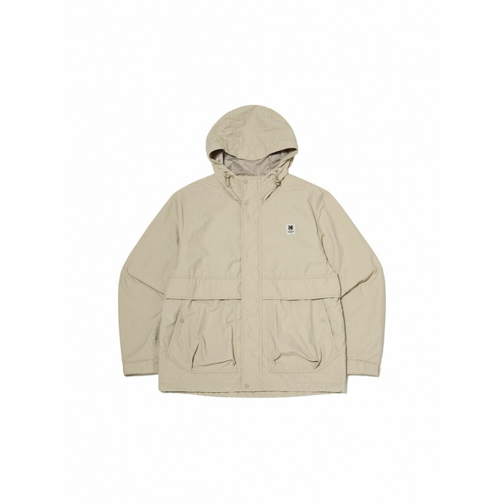 コダックアパレルモノクロームスープレックスフード付きジャケットベージュ