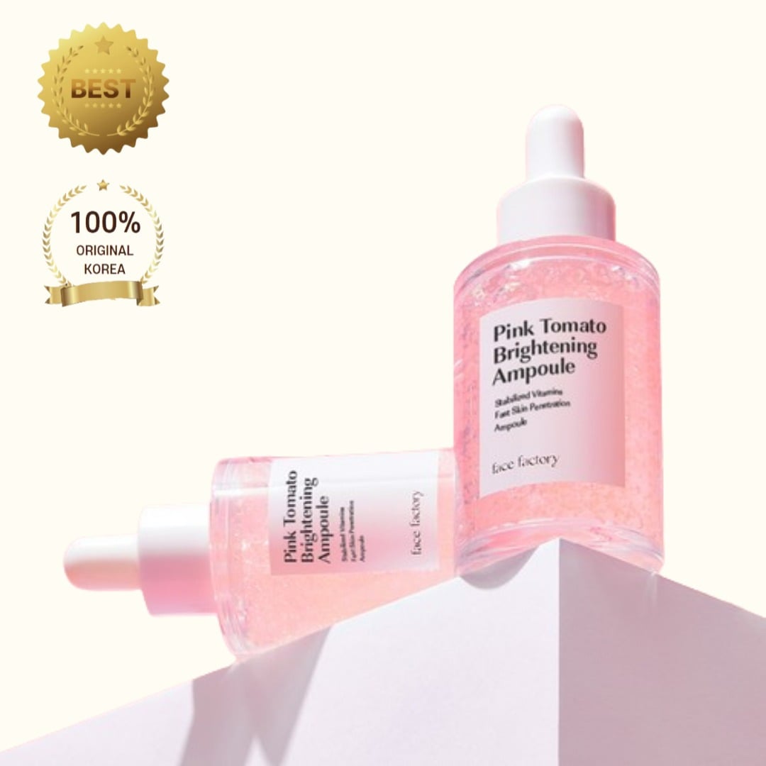 ピンクトマト ブライトニングアンプル 30ml（シミソバカスをきれいに隠しお肌を白くみせてくれます,お肌のシミを見えにくくカバーします,汚れを落とすことで透明感のあるお肌に集中美容液）