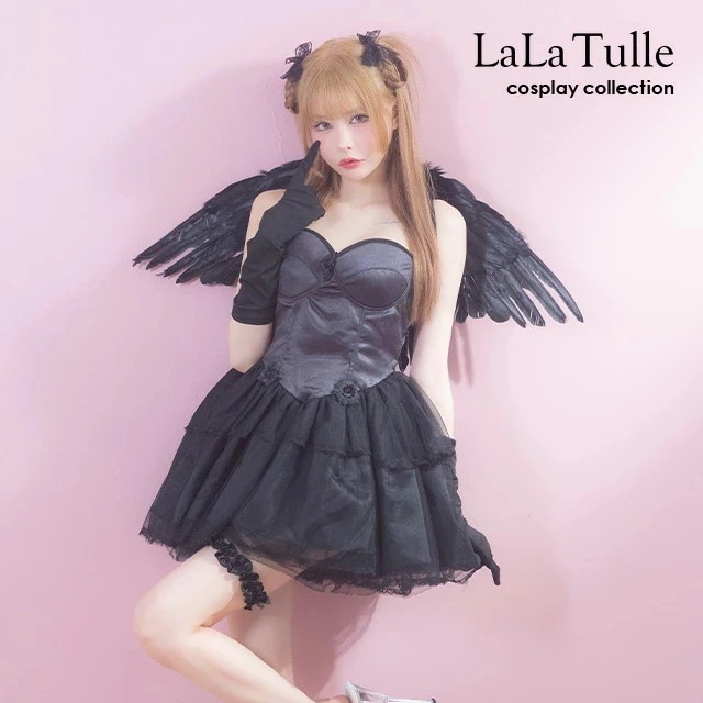 コスプレ ハロウィン 悪魔 天使 ハロウィンコスプレ セット デビル エンジェル 衣装 セット カチューシャ スカート 羽 ガーター ハロウィン コスプレ衣装 コスチューム 大きいサイズ