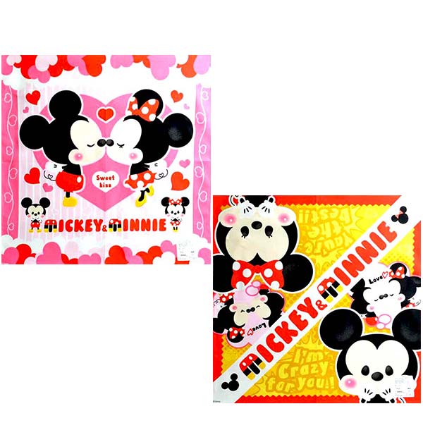 Qoo10] ディズニー ミッキーミニー キャラクターハンカチ デ