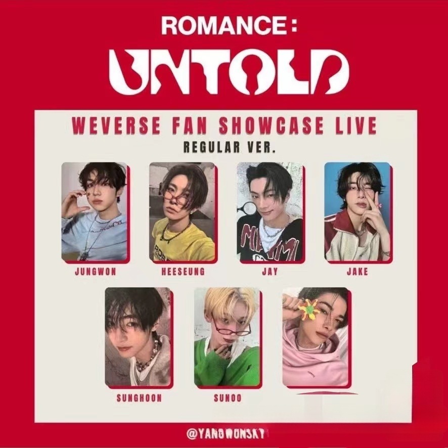 enhypen romance：untold weverse fan showcase live regular ver 特典カード