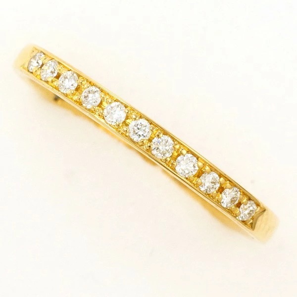 4℃ K18YG リング 指輪 10号 ダイヤ アクアマリン 総重量約1.8g ジュエリー 中古 27,515円