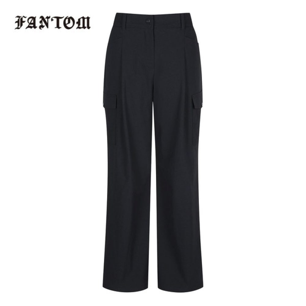 [Phantom] レディースバンディングワンタックカーゴワイドフィットパンツ