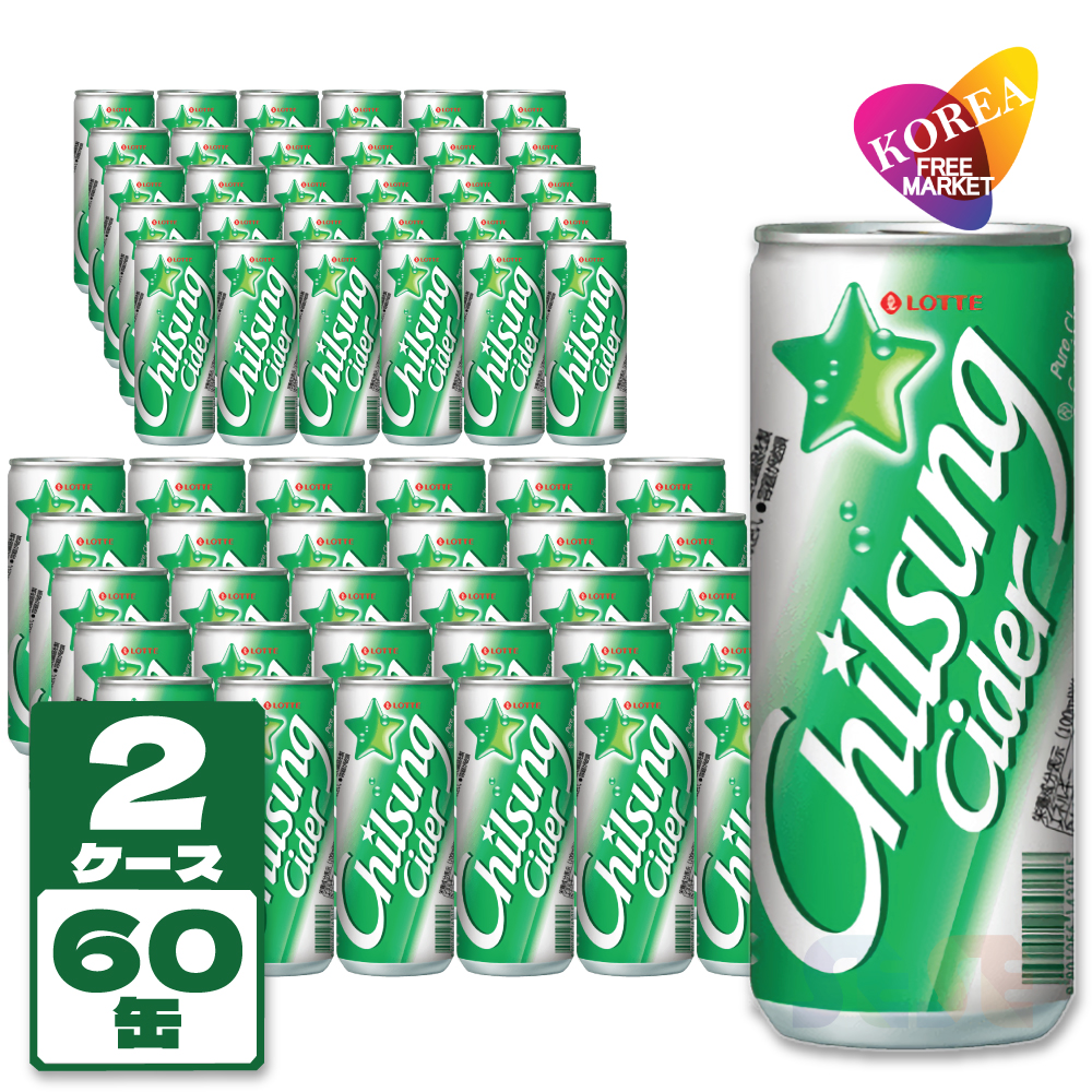 チルソン(七星)サイダー250mlｘ60本 (2BOX) 韓国食品　韓国　韓国飲料　韓国飲み物　韓国