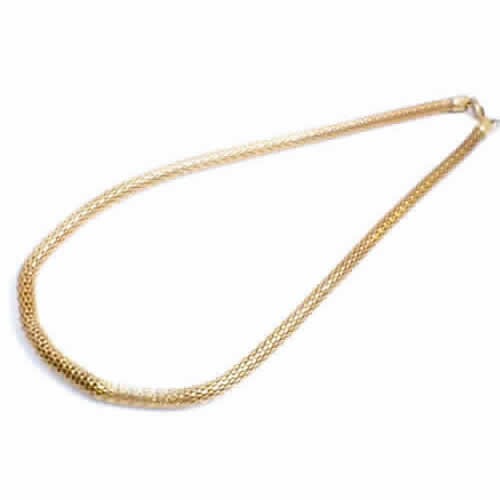 4mmゴールドメッシュチェーン ネックレス 長さ52cm 首飾り サージカルステンレス316L アクセサリー プレゼント 男性 女性 兼用 シンプル 単品 独特 蛇腹 綺麗 上品 stc00cur0