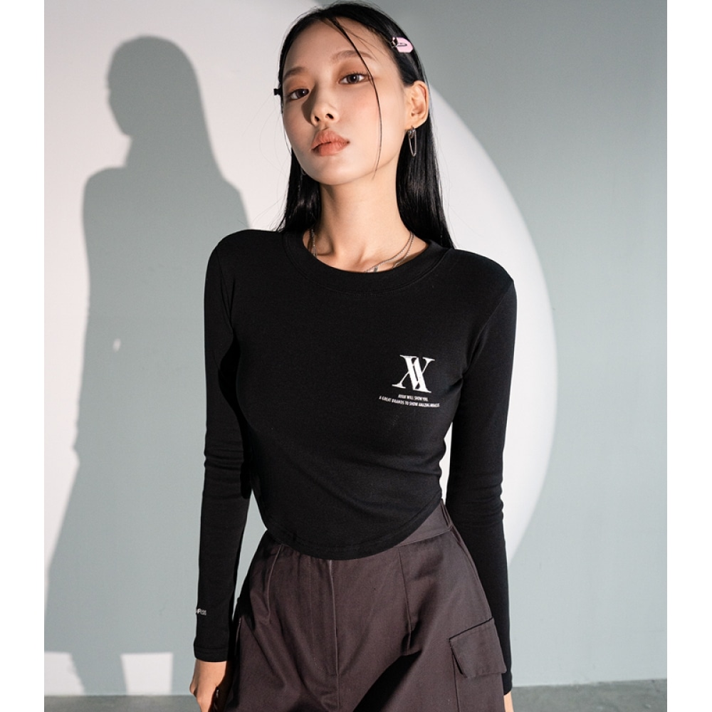 アヴァンドレス AV ロゴクロップTシャツブラック