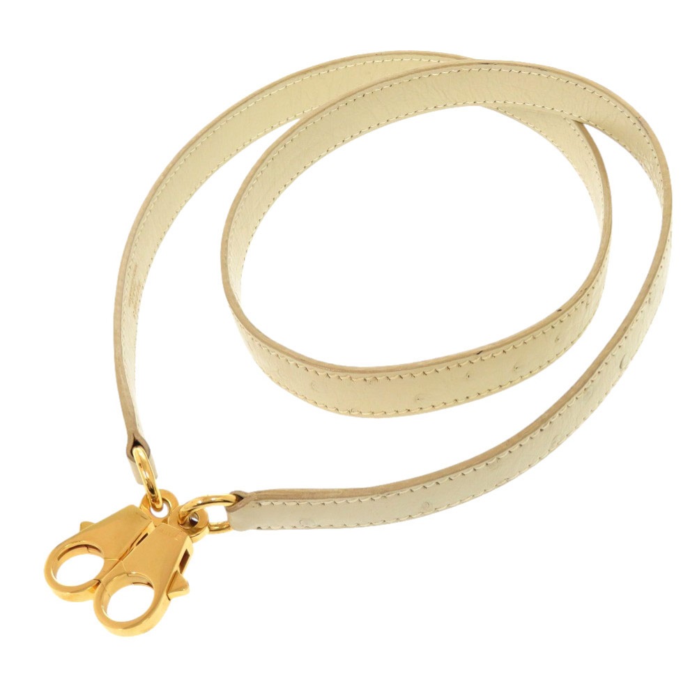 美品 ケリーストラップ ショルダーストラップ オーストリッチ/オーストリッチ パーシュマン 1835【中古】 レディース