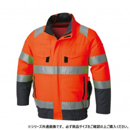 サンエス フルハーネス対応Hi-Vis長袖ブルゾン 30:蛍光オレンジ 3L KF92521G