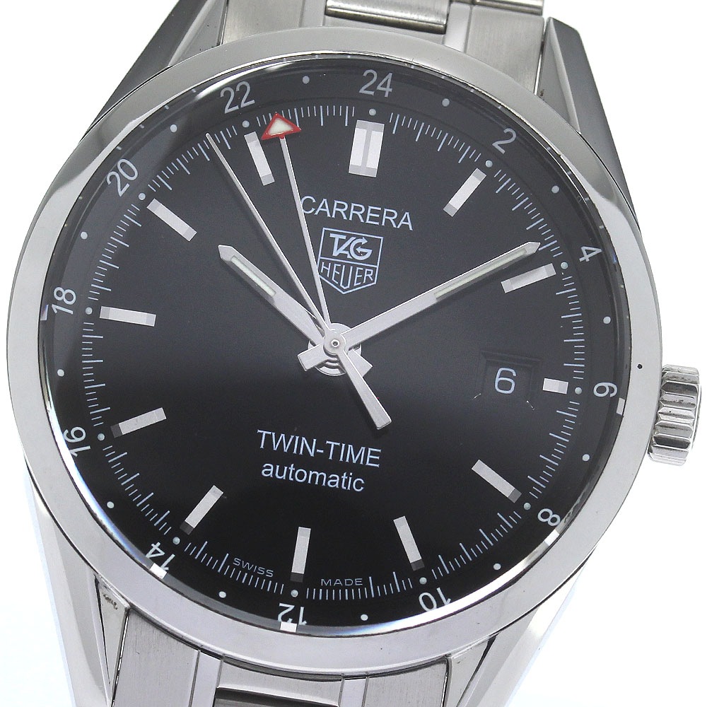タグホイヤー TAG HEUER WV2115 カレラ ツインタイム 自動巻き メンズ _825175【中古】