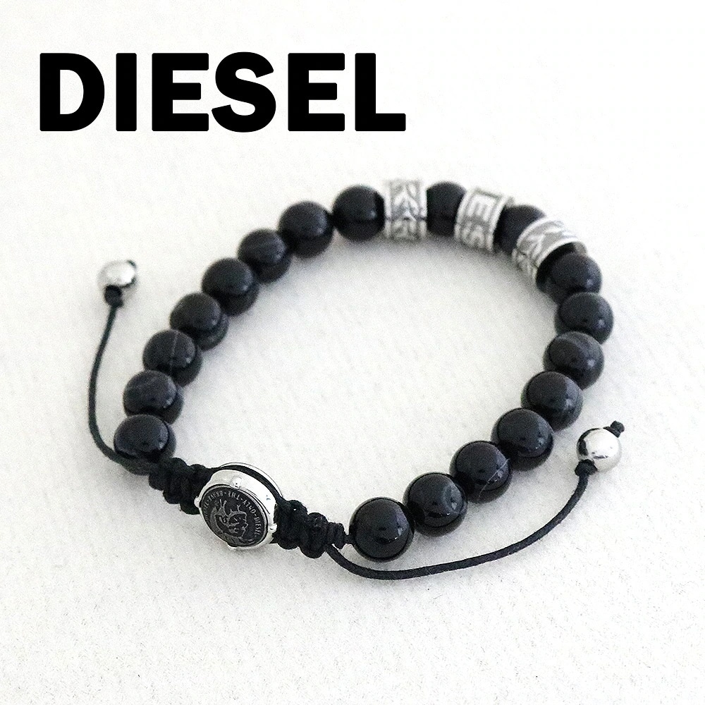 ディーゼル DIESEL ブレスレット メンズ DX1101040 アクセサリー ブラック シルバー