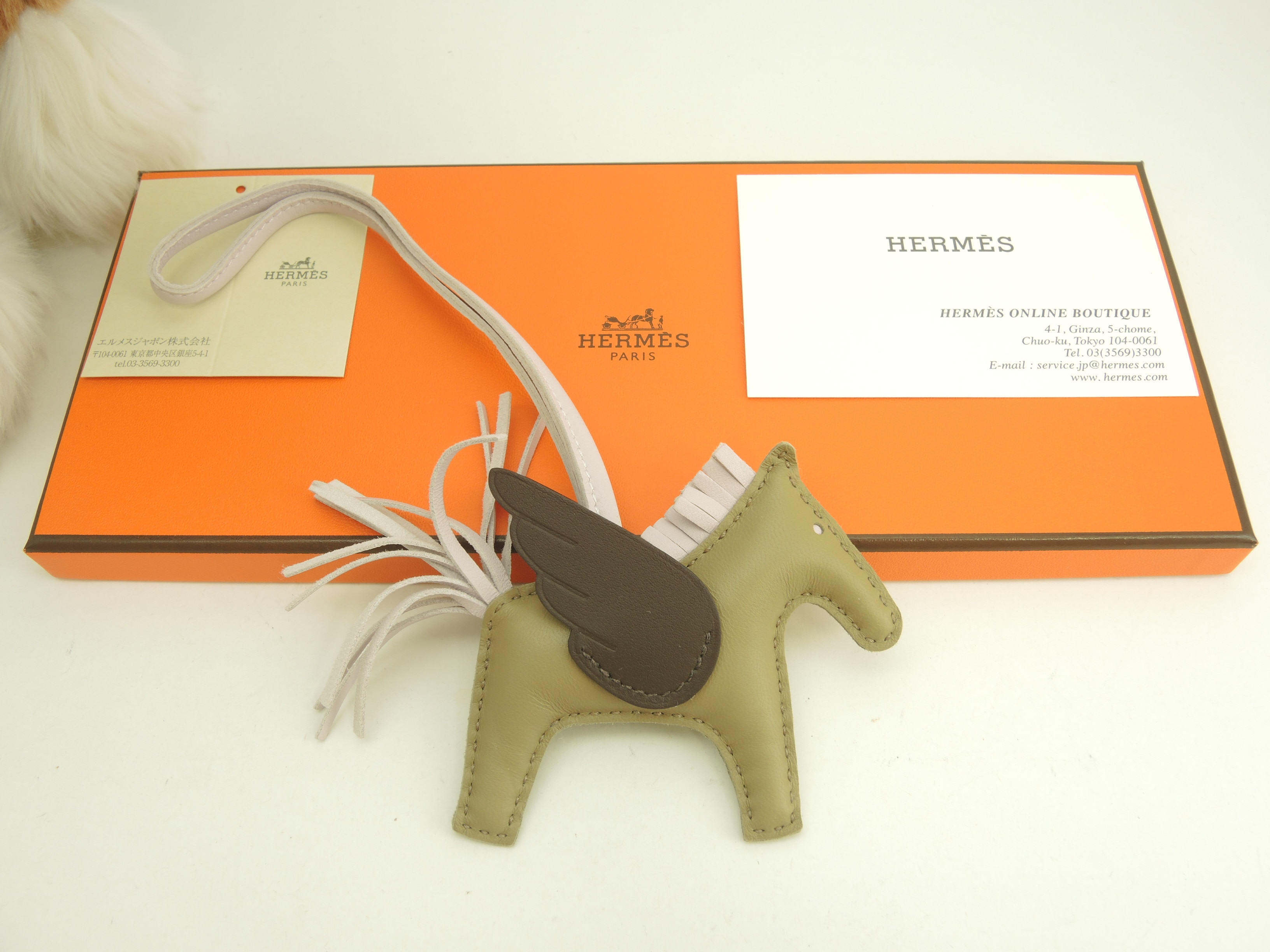 ロデオPMペガサス アニューミロ 灰茶ピンク バッグチャーム 新品@B 2