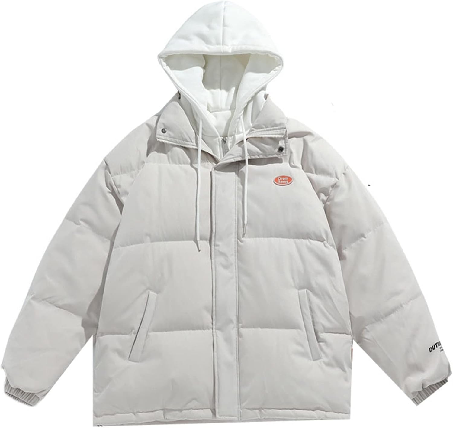 中綿ジャケット メンズ ダウンコットン 厚手 保温 防寒アウター フード付き パーカー 綿入れ アウトドア 冬用 ブルゾン 綿服 ショート丈 カジュアル 大きいサイズ シンプル 無地 フェイ