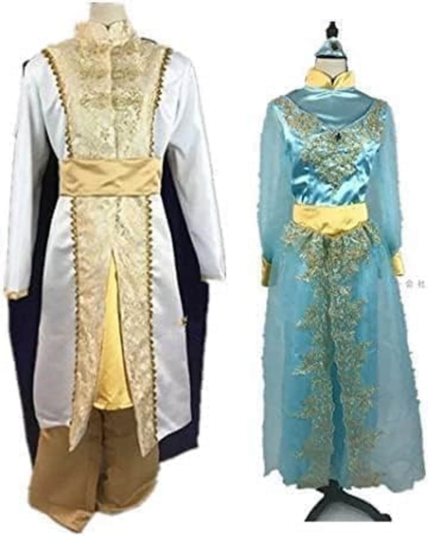 アラジンと魔法のランプ ジャスミン+ 髪飾り ・アリ王子+帽 コスプレ衣装 1着