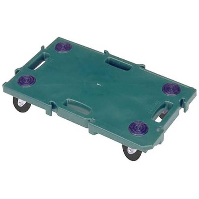 矢崎化工　YAZAKIYAZAKI連結型樹脂製平台車ミニポリトラーグリーン 　GN400GOMUSYAG