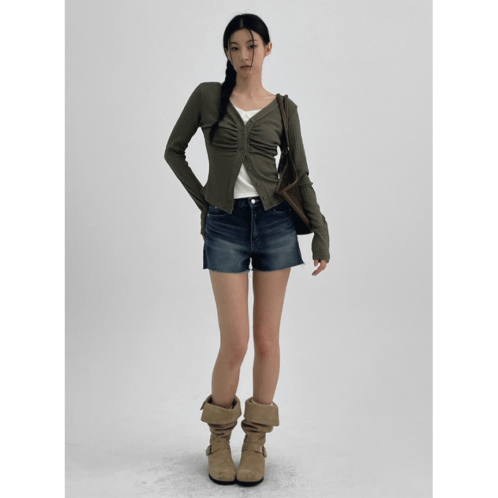 ブラックアップ ライルリン カッティングデニムショートパンツ 5,844円