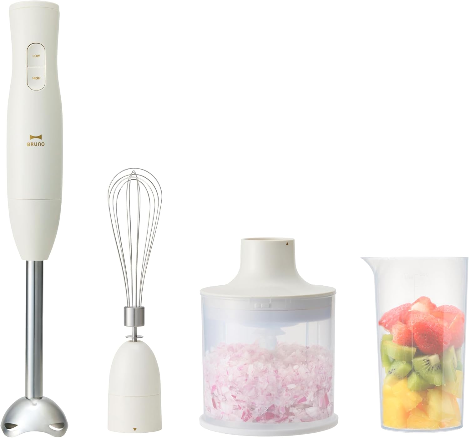 BRUNO ブルーノ マルチスティックブレンダー2 離乳食 1台5役 混ぜる つぶす 刻む 砕く 泡立てる アイボリー ギフト プレゼント お祝い 人気 キッ アタッチメント 5役 BOE140-IV 7,978円