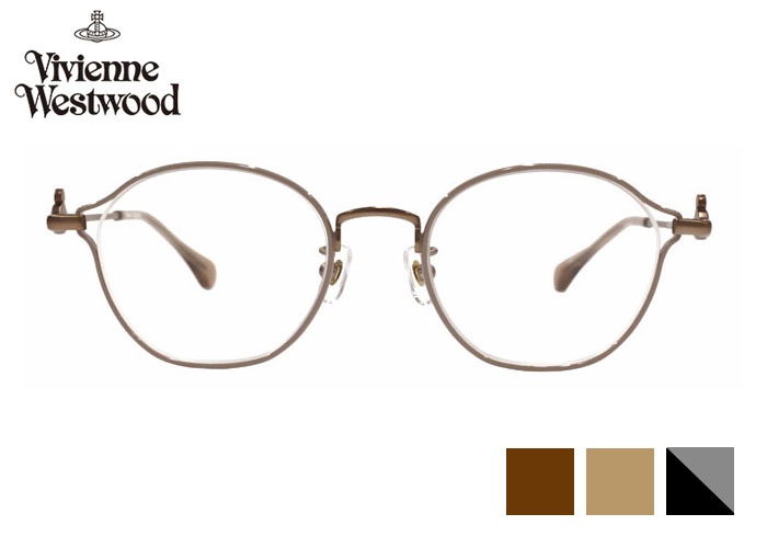 ヴィヴィアンウエストウッド Vivienne Westwood 40-0024 ウェリントン フルリム レディース メガネ 眼鏡 49サイズ