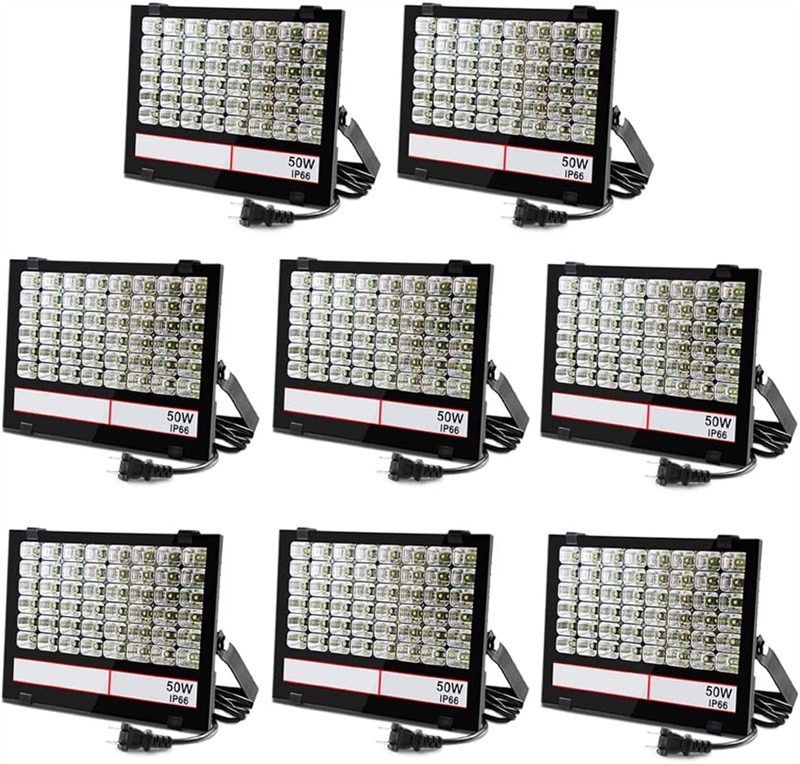 超薄型・超高輝度 LED投光器 50W 500W相当 昼光色6000K 5000LM AC85~265V 高放熱性 安全性高い 広い範囲照射可能 防塵防水IP66 看板灯 防犯灯 夜釣り 集魚灯