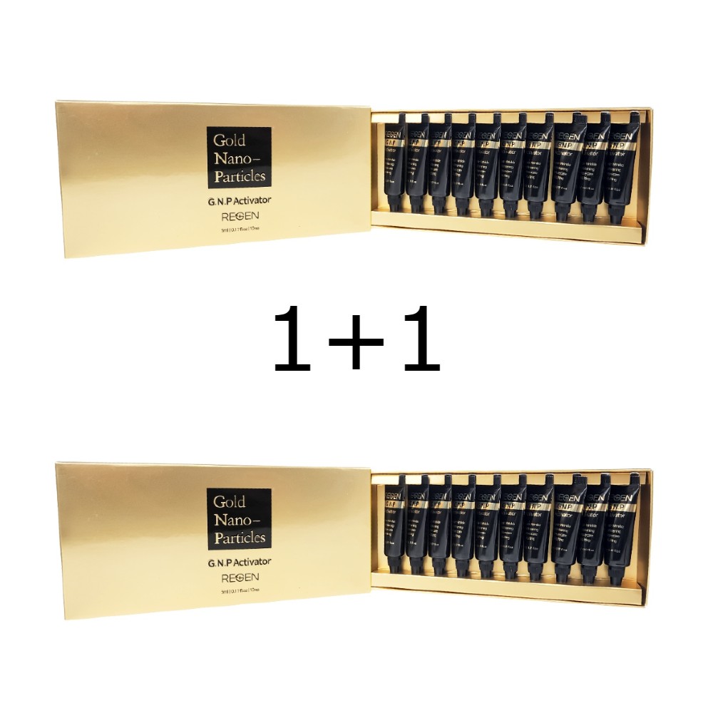 リジェン ジーアンドピー アクティベーター ゴールド ナノ パーティクルズ エステサロンで使用する高級アンプル 1+1