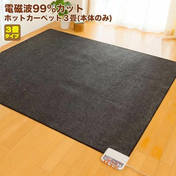 ホットカーペット 電磁波カット 3畳 本体のみ ZENKEN ゼンケン ホットマット 電気ホットカーペット 電気マット 省エネ 節電 3畳タイプ ZCB-30P
